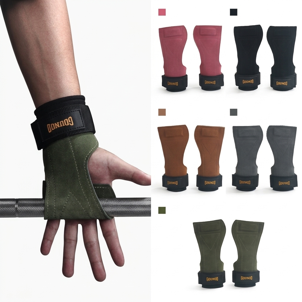 Wrist Wraps - 1 Pair Genuine Leather Gym Wrist