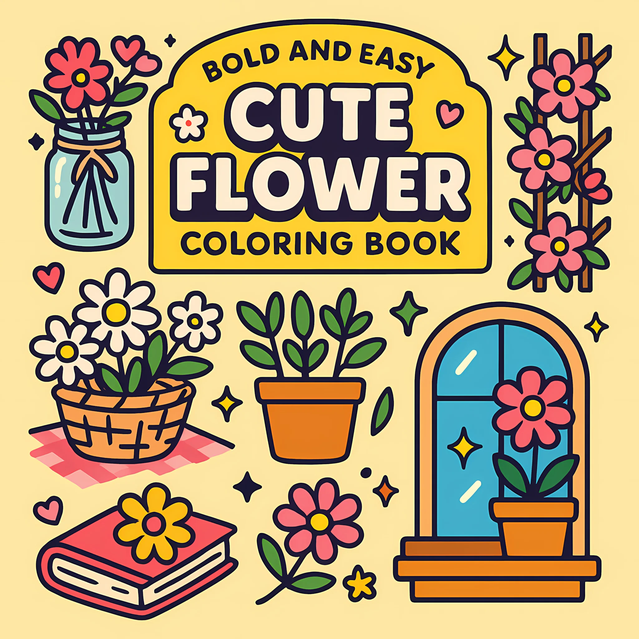 Easy Cute Flower Coloring Book - огляд і ціна Chalk Bag