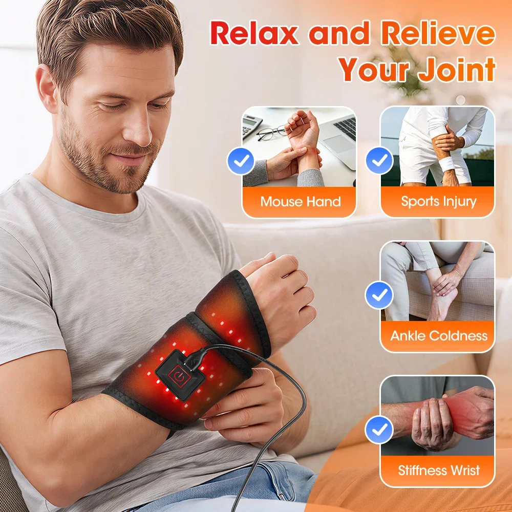 Heating Ankle Wrap with Red Li - огляд і ціна Wrist Wraps