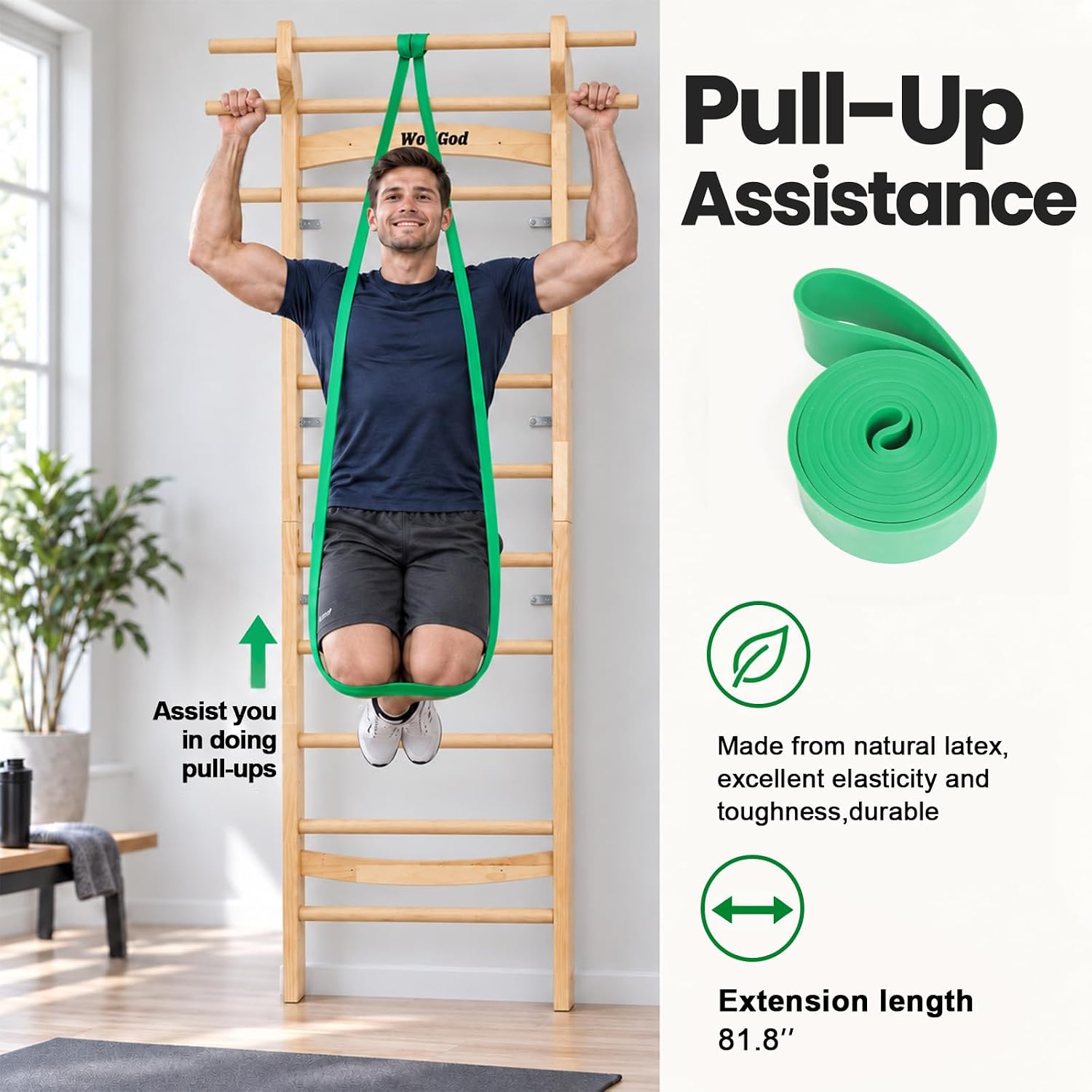 Wood Swedish Ladder Stall Bar  - огляд і ціна Pull Up Bar