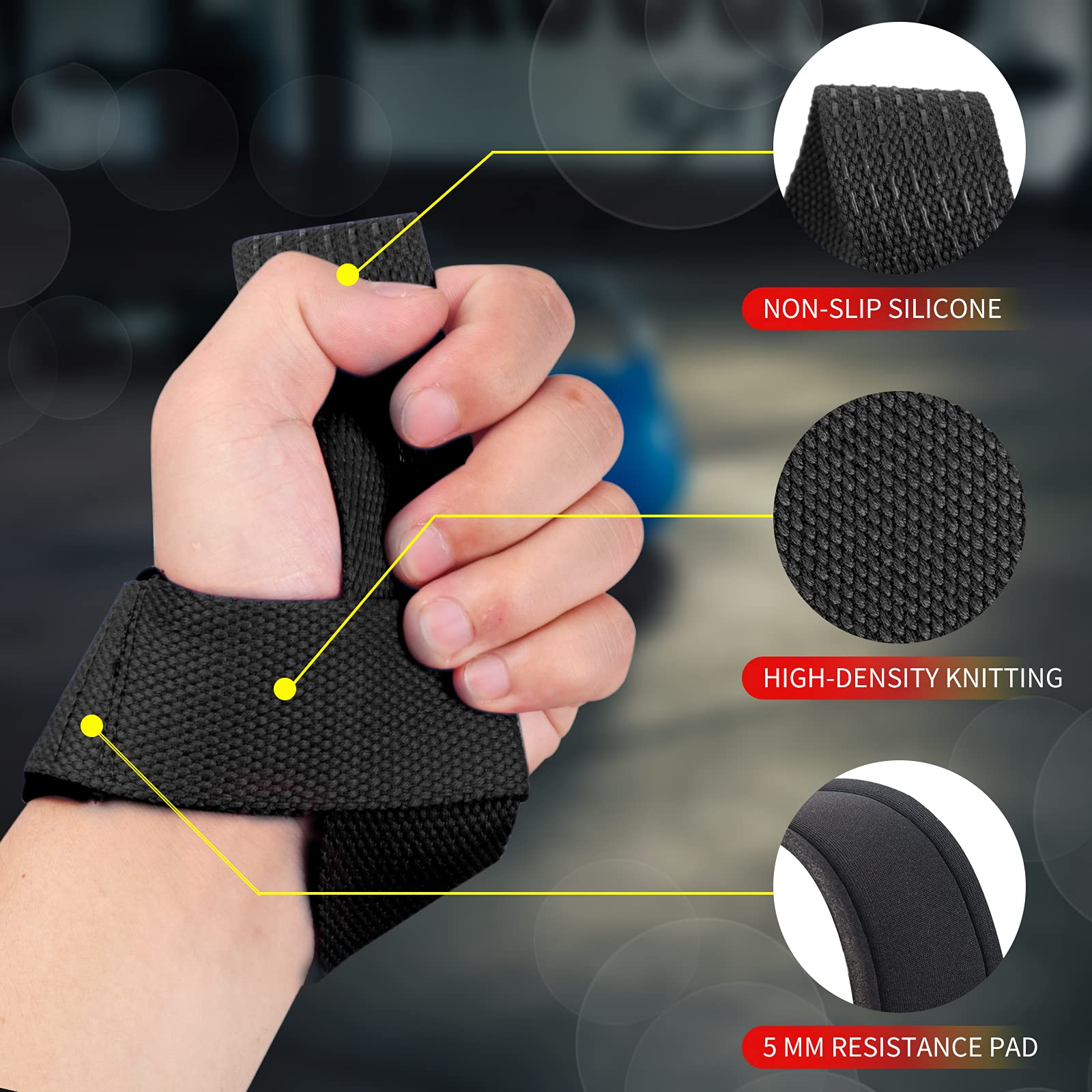 2Pcs Gym Lifting Straps Fitnes - огляд і ціна Weightlifting Gloves